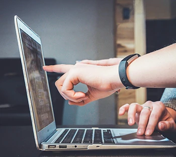 Hand Showing On Screen
