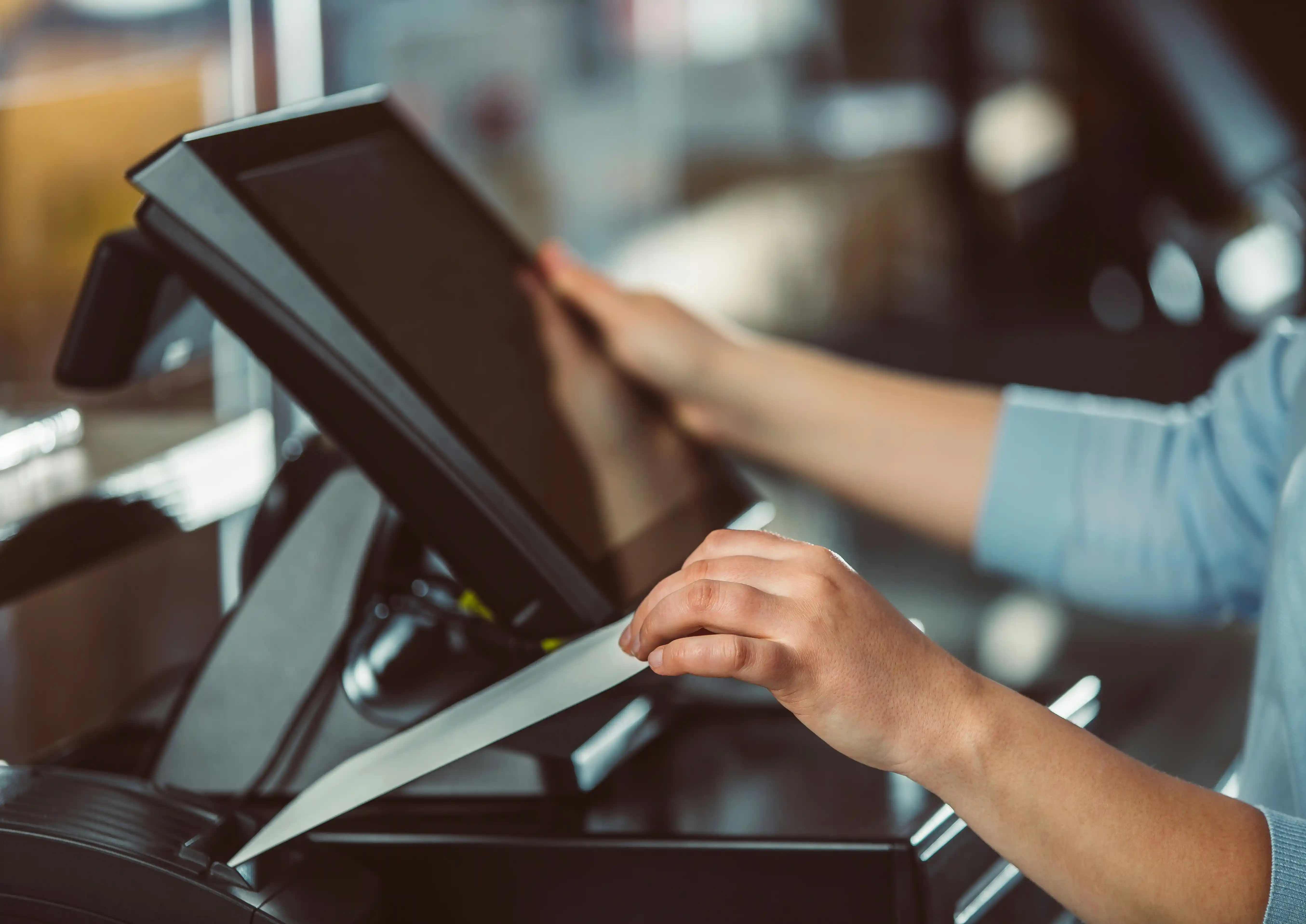Cash Register Printing Receipt